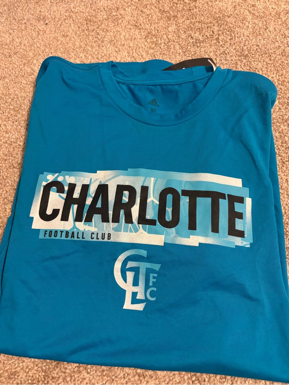 adidas Men's Teal Charlotte Football Club Short Sleeve Tee